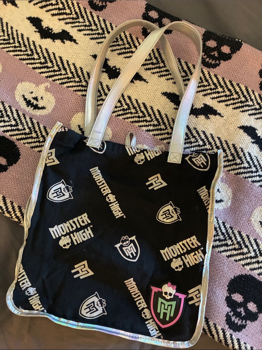 monster high Tote bag with Iridescent Trim and logo